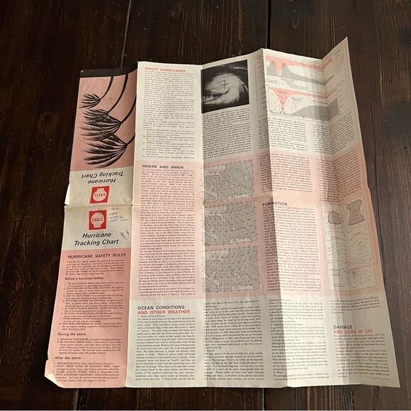 1965 Hurricanes Pamphlet and Hurricane Tracking Chart - Picture 5 of 7